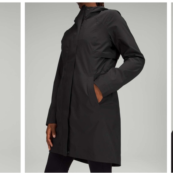 Lululemon Sz 12 Rain Rebel Jacket Black W4BOGS - Picture 4 of 12